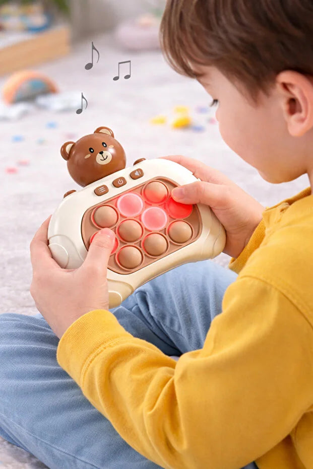 Poddy Ayıcık Işıklı Sesli Popit Eğitici Oyuncak Seti