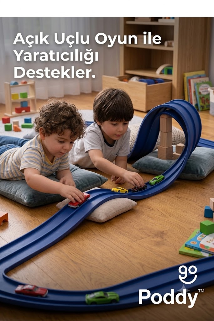 Poddy™ Yaratıcı Esnek Yarış Pisti | Sınırsız Eğlence, Kolay Depolama
